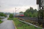 Nachschuss auf eine RB, die am 15.5.2009 auf der Filsbahn unterwegs ist.