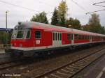 Einer der wenigen noch original Karlsruher Silberling-Steuerwagen mit Faltbalg verkehrte heute auf der Teckbahn mit 218 194, hier in Kirchheim untre Teck - tlingen.