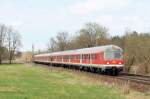 ex RE 4279 Passau-Mnchen am 10.04.10 kurz vor Feldmoching