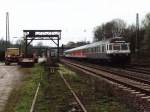 141 378-0 mit RB 66 Die Teutobahn 12819 Mnster-Osnabrck auf Bahnhof Natrup-Hagen am 22-4-2000.