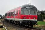 Steuerwagen am Ende eines RB23, in Front die 218 208-7, Richtung Bonn-Hbf kurz hinter dem Bf Odendorf - 14.02.2011