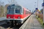 Steuerwagen eines RB23, gezogen von 218 201-7 beim Halt im Bf Odendorf - 25.02.2011