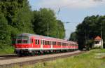 RE 79011 (Mnchen Hbf-bersee) mit Schublok 111 181-4 in  Aling 4.6.11