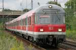 Die 110 415-7 schiebt den RE5 von Emmerich nach Oberhausen in Oberhausen Sterkrade ein am 29.07.2011