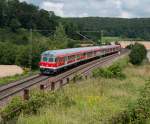 RB 19321 (Plochingen - Ulm Hbf) mit Schublok 143 091-7 am 28.