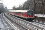 Die Fans des BVB sind mit n-Wagen unterwegs nach Bremen, aufgenommen am 19.01.2013 kurz vor Bielefeld.