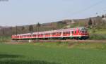 RB 19321 (Plochingen-Ulm Hbf) mit Schublok 143 239-2 bei Ebersbach 24.4.13