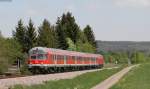 RE 22311 (Rottweil-Neustadt(Schwarzw)) mit Schublok 218 476-0 bei Lauffen 4.5.14 