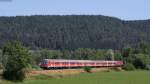 Lr 28646 (Ulm Hbf-Tuttlingen) mit Schublok 218 499-2 bei Tuttlingen 23.6.14