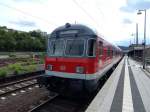 Steuerwagen Bauart Karlsruhe (Basis: n-Wagen) als RB 16577 in Mosbach-Neckarelz.