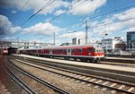 Blick aus dem EC 115 auf den Hauptbahnhof von Ulm am 29.3.2016