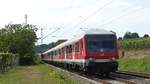 n-Wagen auf der Frankenbahn kurz hinter Lauffen (Neckar). Aufgenommen am 17.8.2018 15:44