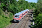 218 460-4 schiebt ihre n-Wagen Garnitur durch Schwerterheide gen Dortmund.

Schwerte 30.05.2020