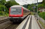 Nachschuß auf einen RE1 Zug nach Heilbronn, bei der Durchfahrt in Neckargerach. 30.5.2014
