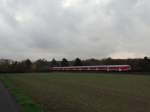 DB Regio N-Wagen Zug mit Steuerwagen Bauart Wittenberge als RB 55 bei Frankfurt Mainkur am 06.11.15