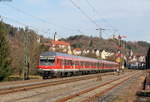 RE 19035 (Stuttgart Hbf-Singen(Htw)) mit Schublok 111 164-0 bei Horb 20.11.16