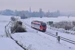 Bei Weißweiler konnte ich von der Brücke der B264 643 206 auf den Weg nach Langerwehe aufnehmen.