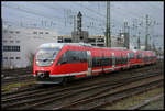 Talent 643061 fährt hier am 12.2.2007 um 16.12 Uhr aus der Bereitstellung zum HBF Münster, um dann als RB nach Gronau weiter zu fahren.