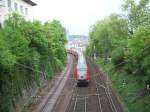 Der IRE aus Stuttgart Hbf nach Karlsruhe Hbf hat Pforzheim verlassen und wird gleich in den Pforzheimer Tunnel einfahren. 23.04.2007 