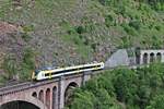 Nachschuss auf den Freiburger 1440 860, als dieser am Nachmittag des 31.05.2020 als S-Bahn (Freiburg (Brsg) Hbf - Villingen (Schwarzw.)) über die Gutachbrücke in Richtung Löffingen fuhr.