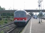 RB wartet am 25.7.2008 auf einer seiner voraussichtlich letzten lokbespannten Abfahrt in Richtung Kirchheim (Teck)