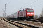 1 Stunde spter: 146 116-9 mit RE bei der Einfahrt in Orschweier. (04.04.2013) 