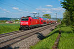 146 244 mit dem RE 4860 (München Hbf - Nürnberg Hbf) bei Pölling, 17.05.2019