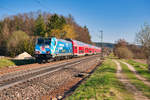 146 246  Bahnland Bayern  mit RE 4860 (München Hbf - Nürnberg Hbf) bei Postbauer-Heng, 24.03.2020