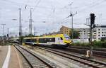 Go Ahead ET 9.11 A (94 80 3427 028-0 D-GABW) als RE 88642 nach Stuttgart Hbf, am 01.08.2021 bei der Bereitstellung in Nürnberg Hbf.