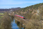 445 082 DB Regio als RB 59153 (Treuchtlingen - München Hbf) bei Dollnstein, 20.02.2021