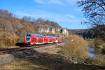 445 073 DB Regio als RB 59098 (München Hbf - Nürnberg Hbf) bei Hagenackert, 20.02.2021