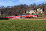 445 082 DB Regio als RB 59097 (Nürnberg Hbf - München Hbf) bei Hagenacker, 20.02.2021