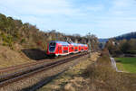 445 071 DB Regio als RB 59156 (München Hbf - Treuchtlingen) bei Hagenacker, 20.02.2021