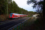 146 221 DB Regio  25 Jahre DB ZugBus Regionalverkehr Alb-Bodensee  schiebt RE 4860 (München Hbf - Nürnberg Hbf) bei Ochenbruck, 13.04.2021