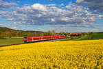 440 305 DB Regio als RB 58128 (Treuchtlingen - Würzburg Hbf) bei Lehrberg, 22.05.2021