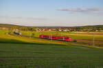 RB 58130 (Treuchtlingen - Würzburg Hbf) bei Oberdachstetten, 31.05.2021