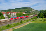 445 047 DB Regio als RE 4626 (Würzburg Hbf - Frankfurt (Main) Hbf) bei Retzbach-Zellingen, 01.06.2021