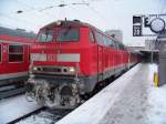 218 256 mit RB in Mnchen Hbf, 14.2.09.