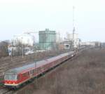 RB mit Schublok 111 219-2 aus Plattling nach Regensburg Hbf kurz vor Regensburg Hbf, 14.03.2009 (Bahnbilder-Treffen Regensburg)