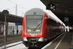 Auf Gleis 7 Sd in Augsburg hat Ausfahrt der RB nach Nrnberg Hbf, 26.11.2013, 11:07 Uhr