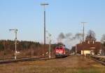 Am 25.November 2013 war 218 465 mit einer RB in Tüßling auf dem Weg nach Salzburg Hbf.