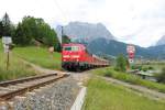 17.06.2014; 111 031 mit RB nach Reutte in Tirol; hier kurz vor Lermoos; -425 Ersatzzug-