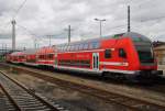 Hier einRE3 (RE4771) von Hof Hbf. nach Dresden Hbf., dieser Zug stand am 18.8.2014 in Hof Hbf. (Zuglok war 143 116-2)