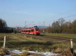 442 275 ist am 20.Februar 2015 als RE 4989 bei Stockheim(Oberfr) in Richtung Lichtenfels unterwegs.