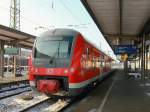 440 813-4 steht in Ansbach am 21.Januar 2016 auf Gleis 3 als RB 58 110 zur Abfahrt nach Würzburg bereit.