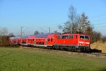 Bei Weiching konnte RE 79015 abgelichtet werden, am 13. Dezember 2013 war 111 044 Zuglok. Der Lokführer war sichtlich über die zahlreich anwesenden Fotografen erfreut.
 