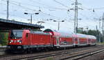 DB Regio AG - Region Nordost, Fahrzeugnutzer: Regionalbereich Berlin/Brandenburg, Potsdam mit ihrer  147 019  (NVR:  91 80 6147 019-4 D-DB ) mit der RB32 aus Oranienburg bei der Einfahrt Bahnhof Schönefeld b. Berlin, 01.10.24