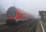 RB14 von Lbbenau/Spreewald nach Senftenberg steht hier in Calau/Niederlausitz bereit. 21.11.2010