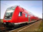 Steuerwagen der Bauart 763.5 an der Spitze des RE 38311 Stralsund-Falkenberg/Elster beim Halt im Bf Oehna (sdlich von Jterbog), 31.12.06.