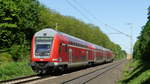 Eine RB75 Aschaffenburg - Wiesbaden im Wald zwischen Messel und Darmstadt Kranichstein. Aufgenommen am 7.5.2018 16:09